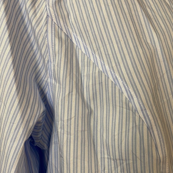 Catherine’s Blue/White Crisp Cotton No Iron Princess Seamed Blouse 2X - Picture 2 of 6